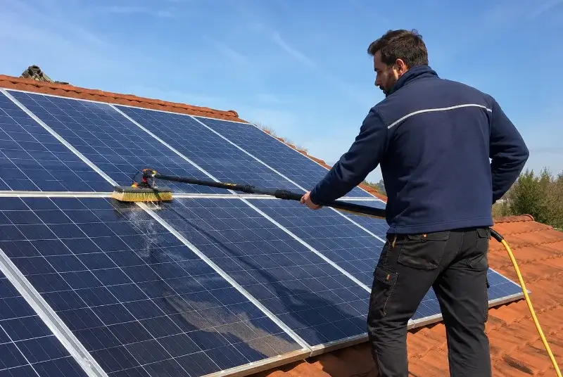 Nettoyage et entretien de panneaux solaires à Saint-Nazaire-de-Ladarez